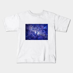 Acrylic Galaxy | Acrylic Space | Purple + Blue Galaxy Space Kids T-Shirt